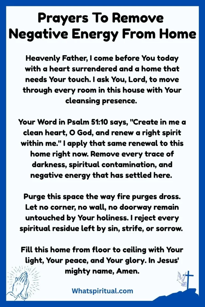 Helpful Prayers To Remove Negative Energy From Home