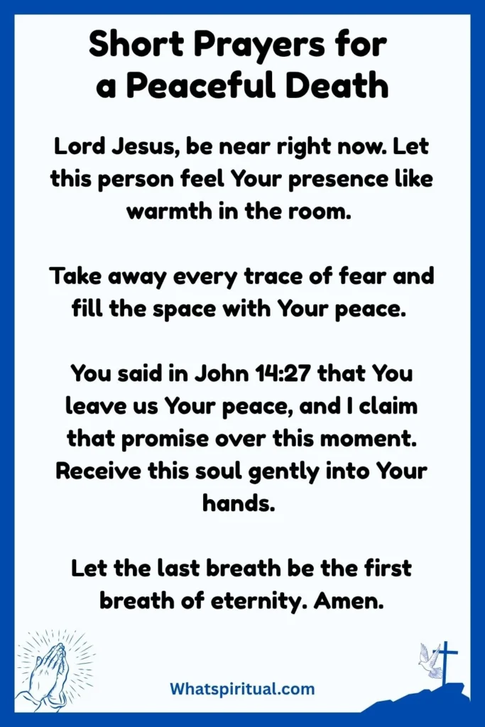 Short Prayers for a Peaceful Death
