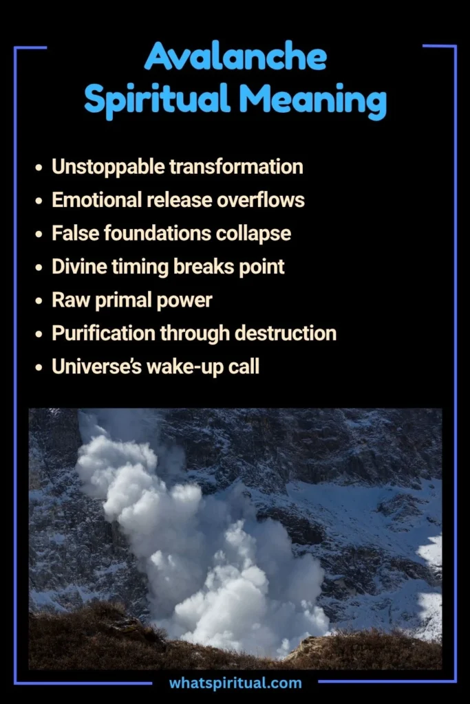 Avalanche Spiritual Meaning and Symbolism