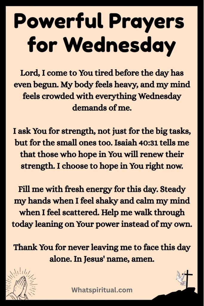 Helpful prayers for wednesday