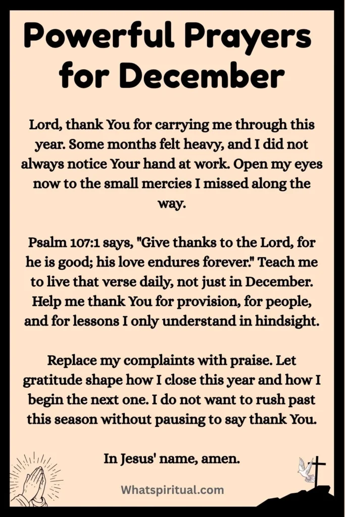 Powerful and Helpful Prayers for December