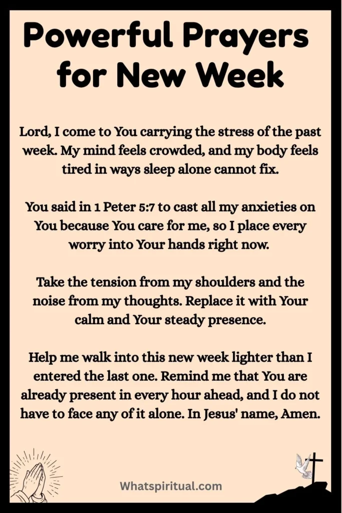 Powerful and Helpful Prayers for New Week