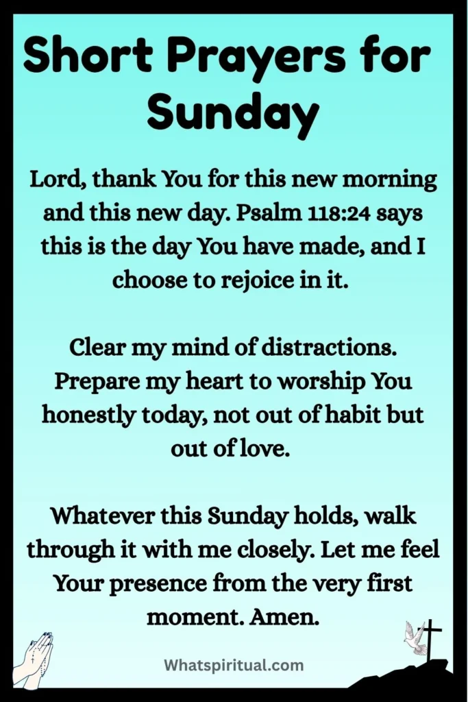 Short Prayers for Sunday