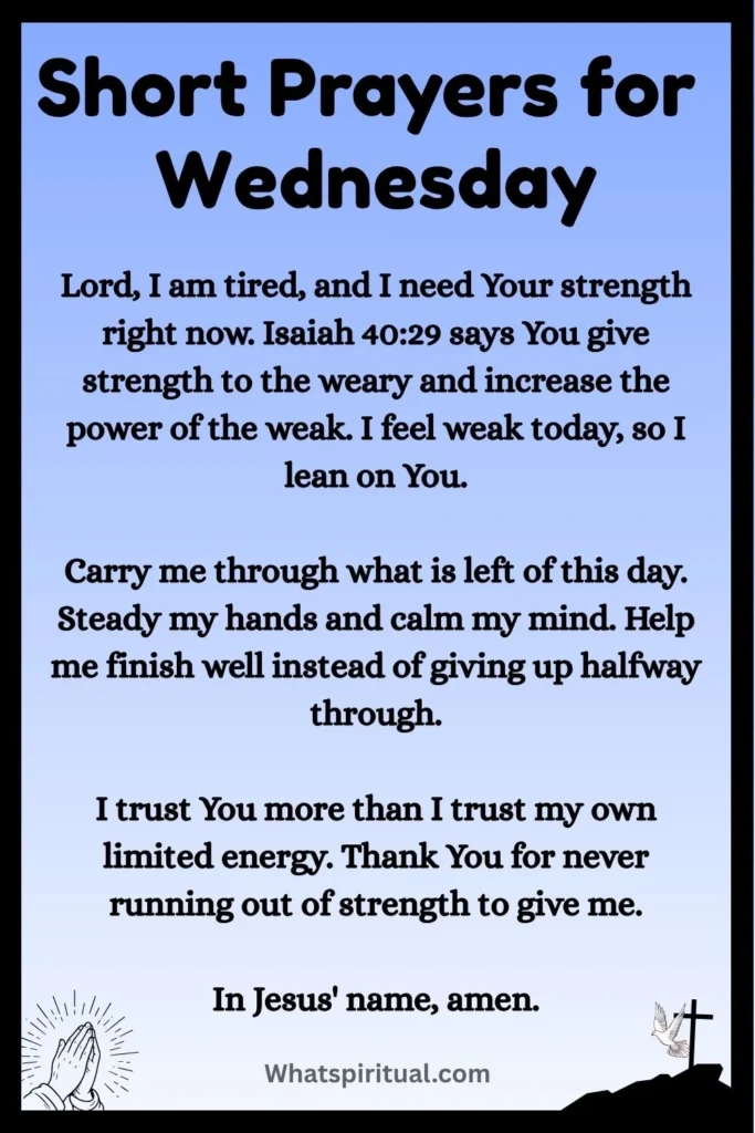 Short Prayers for Wednesday